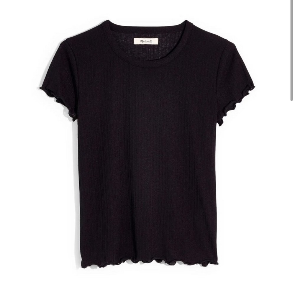 Madewell Sheer Summer Baby Tee In True Black